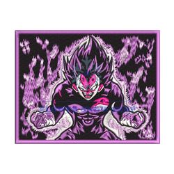 Vegeta Ultra Anime Embroidery Design png