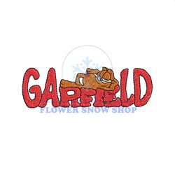 The Lazy Cat Garfield Logo Embroidery