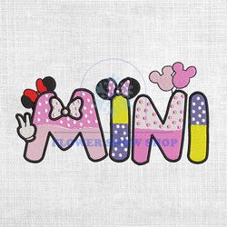 Mini Minnie Mouse Disney Embroidery