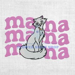 Mama Disney Cartoon Aristocats Mother Day Embroidery Png