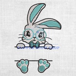 Little Bunny Boy Happy Easter Day Embroidery