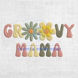 Groovy Mama Daisy Mother Day Embroidery