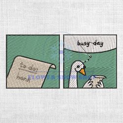 To Do Honk Busy Day Silly Goose Embroidery Design