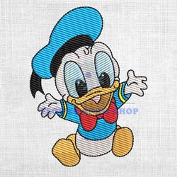 Chibi Sailor Donald Duck Valentine Couple Matching Embroidery