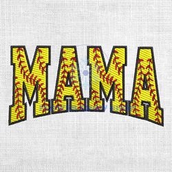 Mama Baseball Sport Embroidery Design