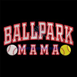 BallPark Mama Baseball Embroidery Design