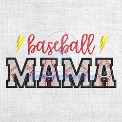 Baseball Mama Softball Embroidery Design