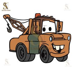 Cars Tow Mater 1 Svg Clip art Files, Mater, Disneyland Ears, Digital, Download, Tshirt, Cut File, SVG, Iron on Transfer
