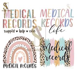 Medical records sublimation PNG, Medical records Bundle sublimation file, Medical shirt PNG design, Sublimation design