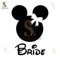 Disney Bride Minnie Mouse Head Wedding Silhouette SVG