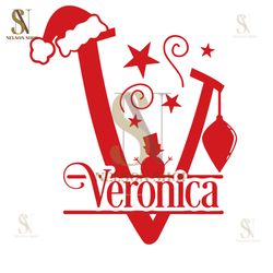 Christmas Monogram SVG, Christmas Split Alphabet, Christmas Alphabet SVG, Christmas SVG, Christmas Cut Files Cricut, Chr