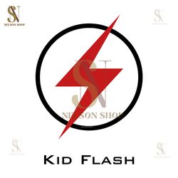 Avengers Superhero Kid Flash Logo SVG