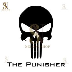 Avengers Superheroes The Punisher Logo SVG