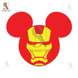 Mickey Mouse Head Iron Man SVG