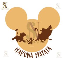 Hakuna Matata Mickey Mouse Head SVG
