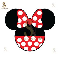 Red BowToons Minnie Mouse Head SVG