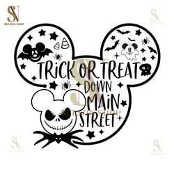 Trick Or Treat Down Main Street Mickey Mouse SVG
