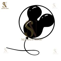 Mickey Mouse Head Balloon SVG File