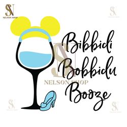 Bibbidi Bobbidu Booze Disney Wine SVG
