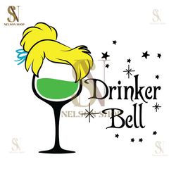 Drinker Bell Disney Wine SVG