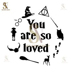 Round Pattern You Are So Loved Harry Potter SVG