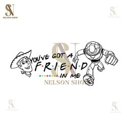 You've Got A Friends In Me Woody Cowboy Buzz Lightyear Toy Story Silhouette SVG