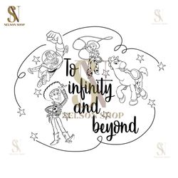 To Infinity And Beyond Toy Story Woody Friends Silhouette SVG