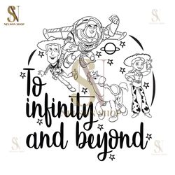 To Infinity And Beyond Coloring Toy Story Friends Silhouette SVG