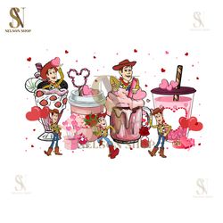 Valentine Love Coffee Woody Toy Story PNG