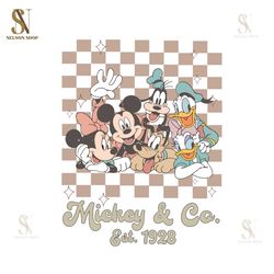 Vintage Mickey And Co 1928 SVG Retro Mickey And Friends SVG,Disney svg, Mickey mouse,Princess, Movie