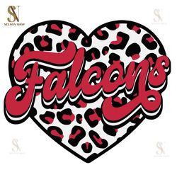 Leopard Heart Falcons 49ers SVG