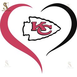 Kansas City Chiefs Heart SVG