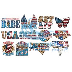 America Leopard Bundle Png, Independence Day Png, 4th Of July, America Babe, Born Free, Butterfly Png, Stars And Strpies
