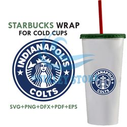 Indianapolis Colts Starbucks Wrap Svg, Sport Svg, Indianapolis Colts Svg, Colts Svg, Nfl Starbucks Svg, Colts Starbucks