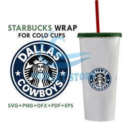 Dallas Cowboys Starbucks Wrap Svg, Sport Svg, Dallas Cowboys Svg, Cowboys Svg, Nfl Starbucks Svg, Cowboys Starbucks Wrap