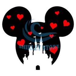 Mickey Mouse Love Magic Kingdom Head SVG
