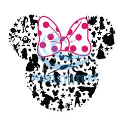 Minnie Mouse Head Monogram Walt Disney Characters SVG
