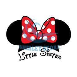 Little Sister Minnie Mouse Ears SVG