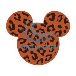 Mickey Mouse Cheetah Leopard Pattern SVG