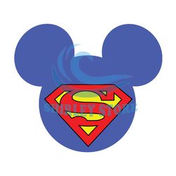 Mickey Mouse Head Superman SVG