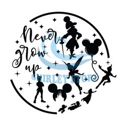 Never Grow Up Peter Pan & Tinker Bell Disney SVG