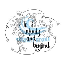 To Infinity And Beyond Toy Story Woody Friends Silhouette SVG