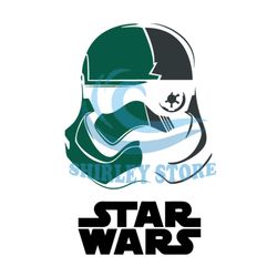Green Black Stormtrooper Helmet Star Wars Movie Design SVG