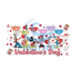 Mickey Friends Happy Valentine Day PNG