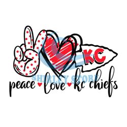 Peace Love KC Chiefs SVG