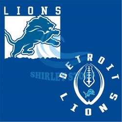 Detroit Lions Logo Design Football Svg