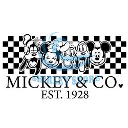 Checkered Mickey And Friends EST 1928 SVG