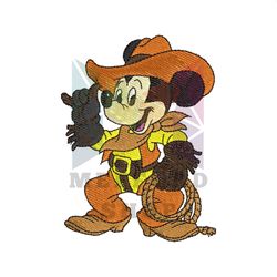 Western Cowboy Mickey Mouse Embroidery File
