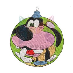 Goofy Christmas Ornament Embroidery Png