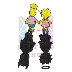 The Simpsons Sibling Embroidery Png